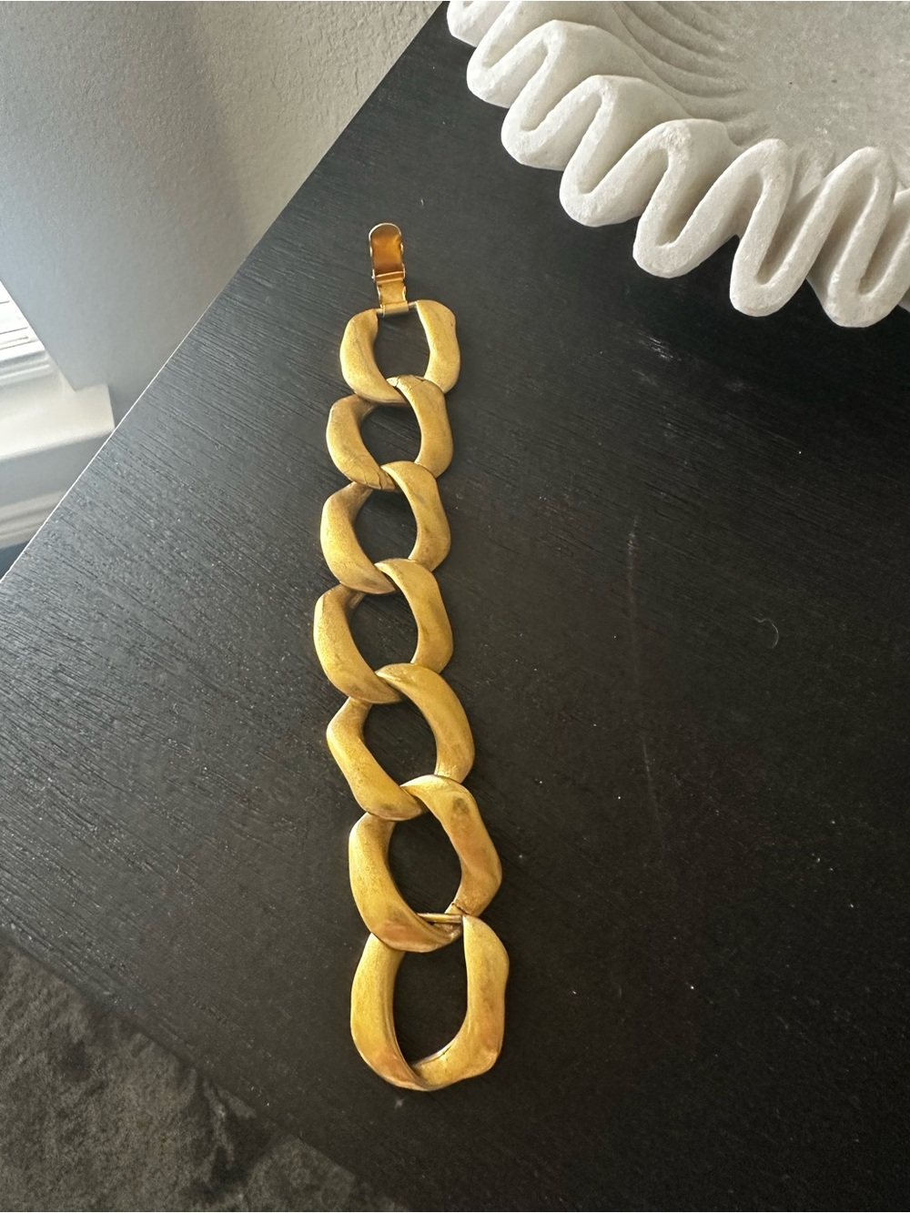 Chunky Gold Link Bracelet - Bold Oval Chain vintage